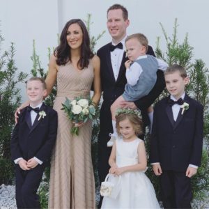 Dr. Haunsen with his wife and children