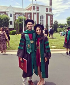 The couple at their med school graduation