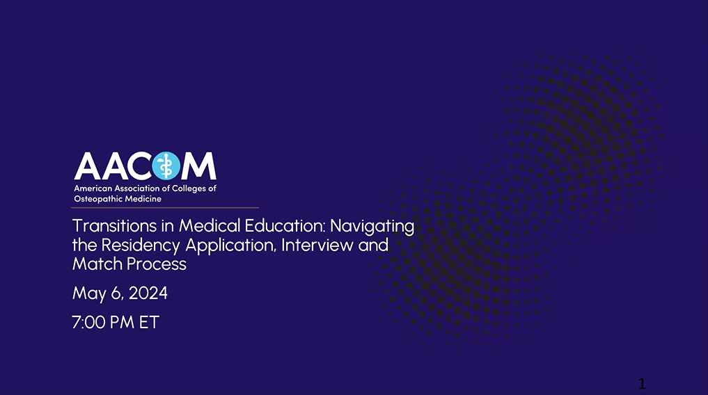 Cover Title: Navigating the Residency Application, Interview and Match Process