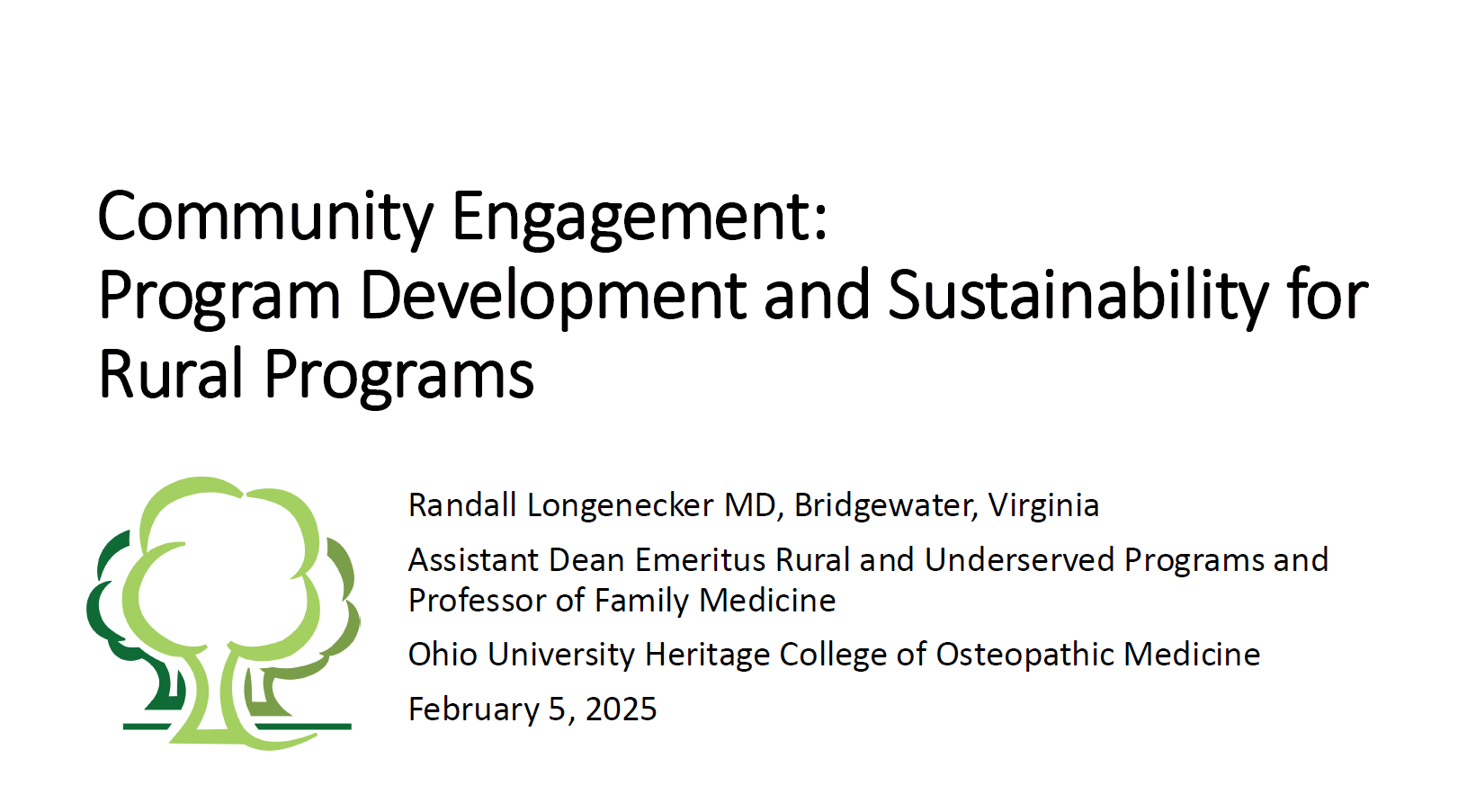 GME Development Series Webinar: Community Engagement: Program Development and Sustainability for Rural GME Programs